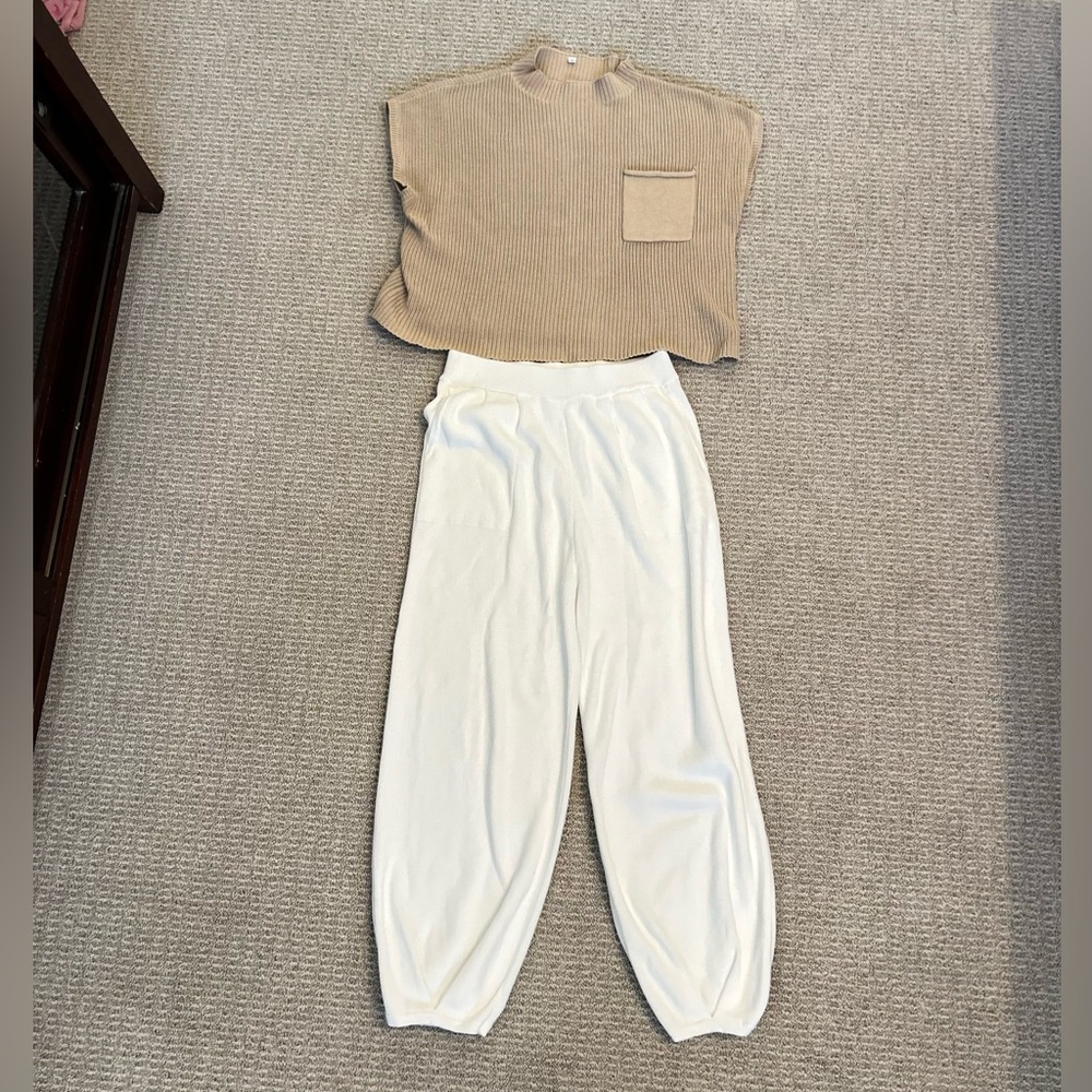 ANRABESS Women's Knit Sweater and Pants Lounge Set